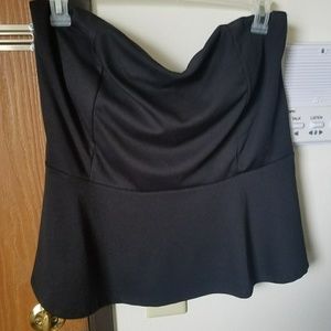 NWT strapless peplum top